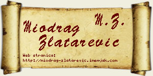 Miodrag Zlatarević vizit kartica